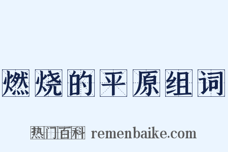 燃烧的平原组词是什么意思的图片